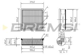 BREMS FA0221 - FILTRI ARIA - AIR FILTER