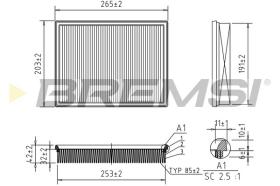 BREMS FA0400 - FILTRI ARIA - AIR FILTER