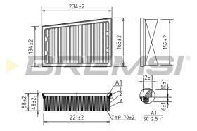 BREMS FA0535 - FILTRI ARIA - AIR FILTER