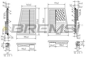 BREMS FA0536 - FILTRI ARIA - AIR FILTER