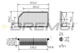 BREMS FA0537 - FILTRI ARIA - AIR FILTER