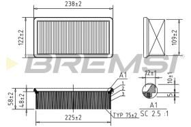 BREMS FA0540 - FILTRI ARIA - AIR FILTER