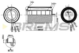 BREMS FA0543 - FILTRI ARIA - AIR FILTER