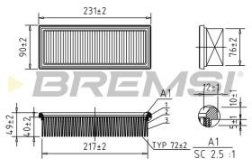 BREMS FA0544 - FILTRI ARIA - AIR FILTER