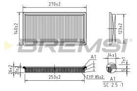 BREMS FA0547 - FILTRI ARIA - AIR FILTER