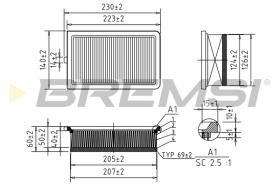 BREMS FA0548 - FILTRI ARIA - AIR FILTER