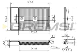 BREMS FA0549 - FILTRI ARIA - AIR FILTER