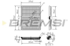 BREMS FA0553 - FILTRI ARIA - AIR FILTER