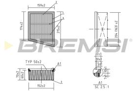 BREMS FA0556 - FILTRI ARIA - AIR FILTER