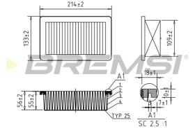 BREMS FA0558 - FILTRI ARIA - AIR FILTER