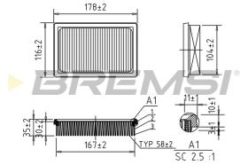 BREMS FA0561 - FILTRI ARIA - AIR FILTER