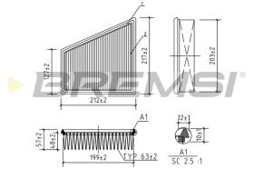 BREMS FA0567 - FILTRI ARIA - AIR FILTER