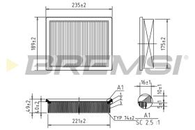 BREMS FA0571 - FILTRI ARIA - AIR FILTER