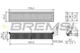 BREMS FA0572 - FILTRI ARIA - AIR FILTER