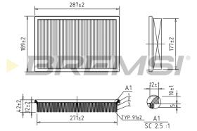 BREMS FA0573 - FILTRI ARIA - AIR FILTER