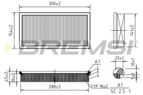 BREMS FA0574 - FILTRI ARIA - AIR FILTER