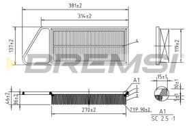 BREMS FA0577 - FILTRI ARIA - AIR FILTER