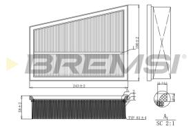 BREMS FA0580 - FILTRI ARIA - AIR FILTER