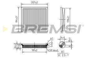 BREMS FA0581 - FILTRI ARIA - AIR FILTER