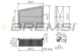 BREMS FA0586 - FILTRI ARIA - AIR FILTER