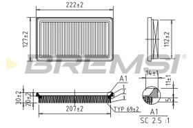 BREMS FA0587 - FILTRI ARIA - AIR FILTER