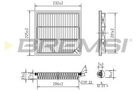 BREMS FA0593 - FILTRI ARIA - AIR FILTER