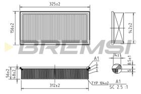 BREMS FA0595 - FILTRI ARIA - AIR FILTER