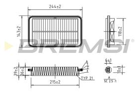 BREMS FA0596 - FILTRI ARIA - AIR FILTER