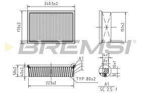 BREMS FA0599 - FILTRI ARIA - AIR FILTER