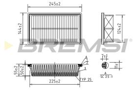 BREMS FA0601 - FILTRI ARIA - AIR FILTER