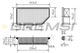 BREMS FA0604 - FILTRI ARIA - AIR FILTER