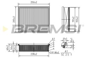 BREMS FA0606 - FILTRI ARIA - AIR FILTER