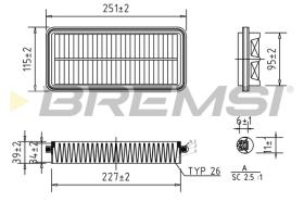 BREMS FA0609 - FILTRI ARIA - AIR FILTER