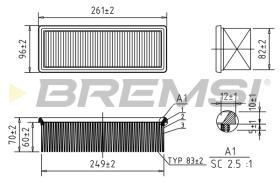 BREMS FA0612 - FILTRI ARIA - AIR FILTER