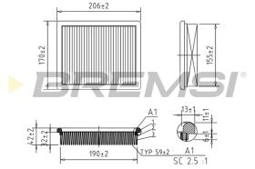 BREMS FA0614 - FILTRI ARIA - AIR FILTER