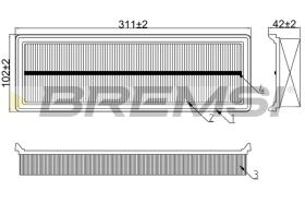 BREMS FA0615 - FILTRI ARIA - AIR FILTER