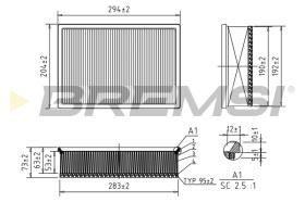 BREMS FA0621 - FILTRI ARIA - AIR FILTER