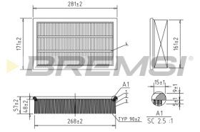 BREMS FA0651 - FILTRI ARIA - AIR FILTER