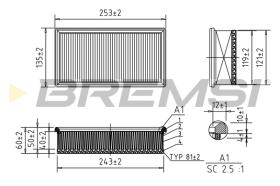 BREMS FA0652 - FILTRI ARIA - AIR FILTER