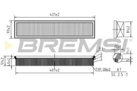 BREMS FA1020 - FILTRI ARIA - AIR FILTER