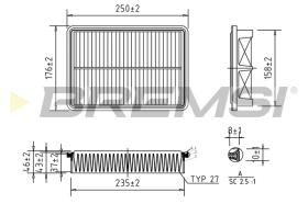 BREMS FA1022 - FILTRI ARIA - AIR FILTER