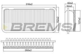 BREMS FA1029 - FILTRI ARIA - AIR FILTER