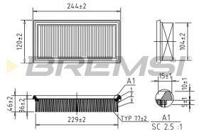 BREMS FA1030 - FILTRI ARIA - AIR FILTER