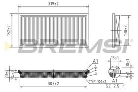 BREMS FA1031 - FILTRI ARIA - AIR FILTER