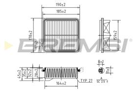 BREMS FA1034 - FILTRI ARIA - AIR FILTER