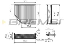 BREMS FA1036 - FILTRI ARIA - AIR FILTER