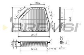 BREMS FA1038 - FILTRI ARIA - AIR FILTER