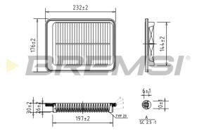 BREMS FA1040 - FILTRI ARIA - AIR FILTER