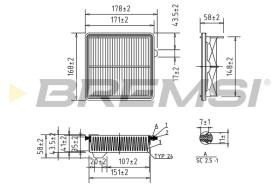 BREMS FA1041 - FILTRI ARIA - AIR FILTER