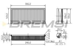 BREMS FA1042 - FILTRI ARIA - AIR FILTER